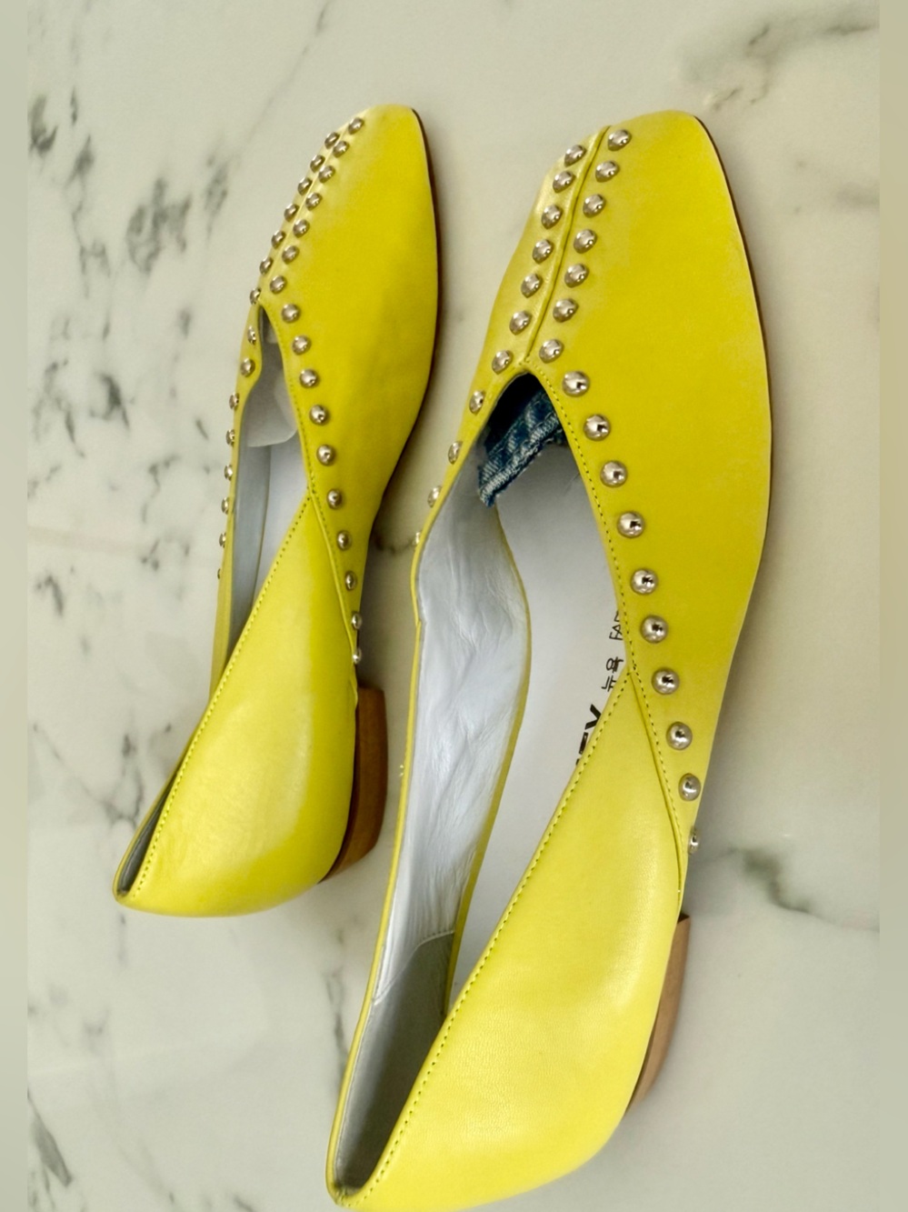 Rachel Comey Bomba Chartreuse Studded Flats - Picture 4 of 6